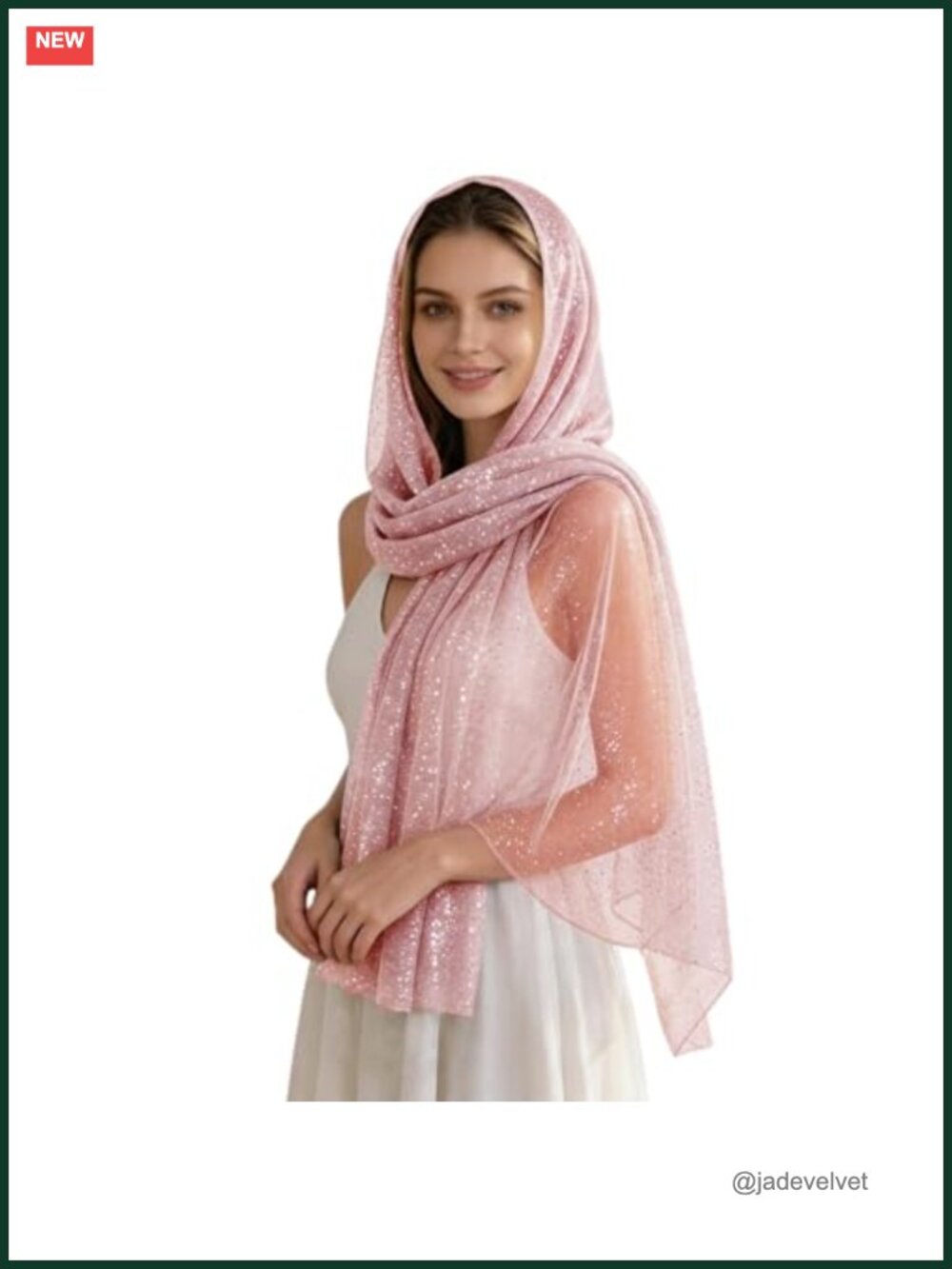 Sequin Scarf Sheer Mesh Glitter Shawl Wrap for Evening Dresses Festival Rave
